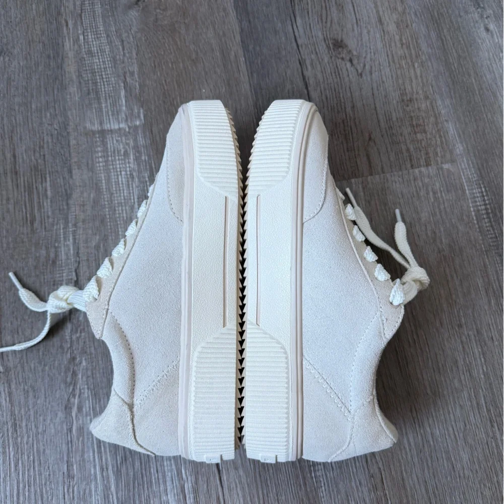 Reef Lay Day Lift Leather Boho Platform Casual Sneakers Beige Cream New Size 8.5 - Picture 8 of 16